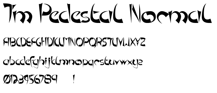 TM Pedestal Normal font